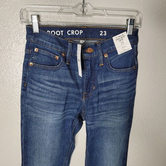 J. Crew Womens 9" Mid-Rise Demi-Boot Crop Jeans Lantern Wash Size 23 NWT - Picture 2 of 13